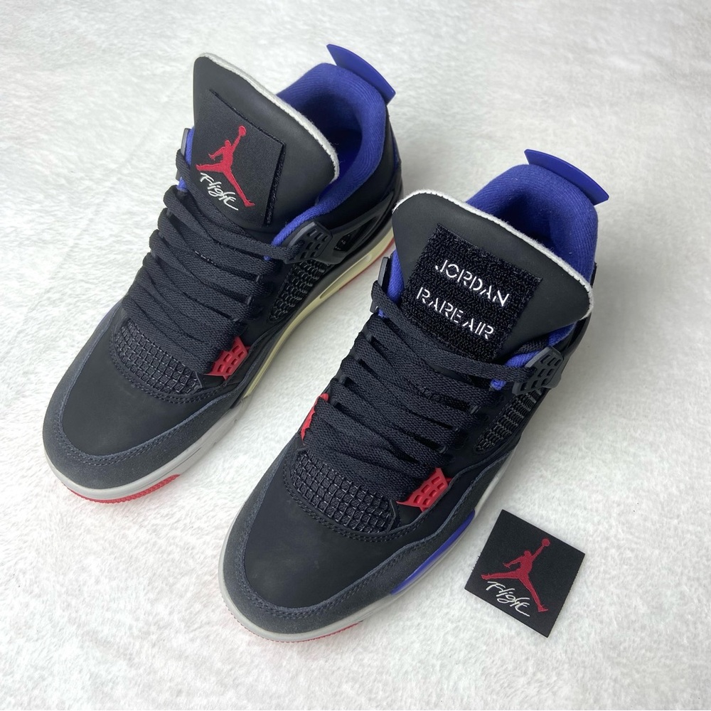 Men's Mid-Top Black/ Purple Shoes Sneakers -Jordan 4 Retro Rare Air